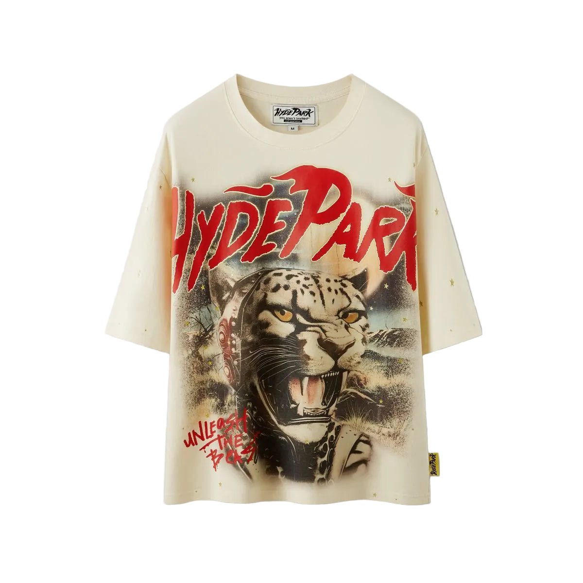 HYDE PARK| BEAST WITHIN RED VINTAGE CREAM TEE