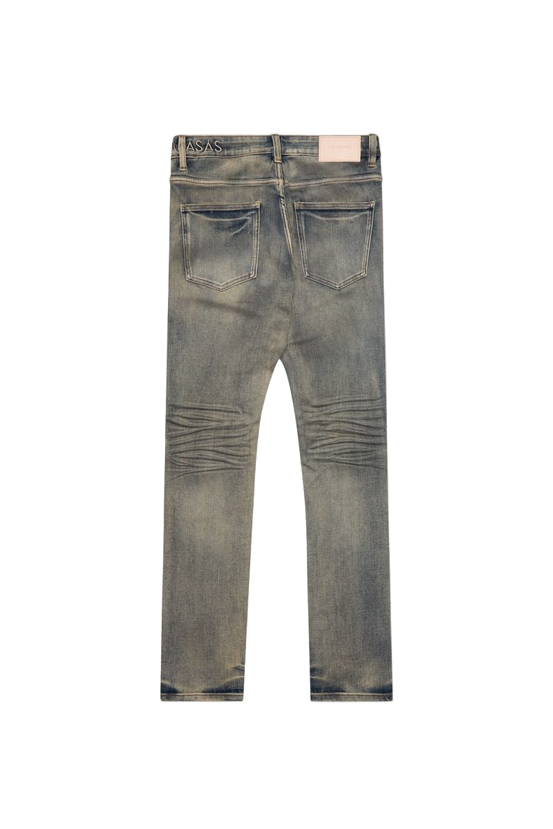 VALABASAS| MR.FLEX BROWN/BLUE DENIM