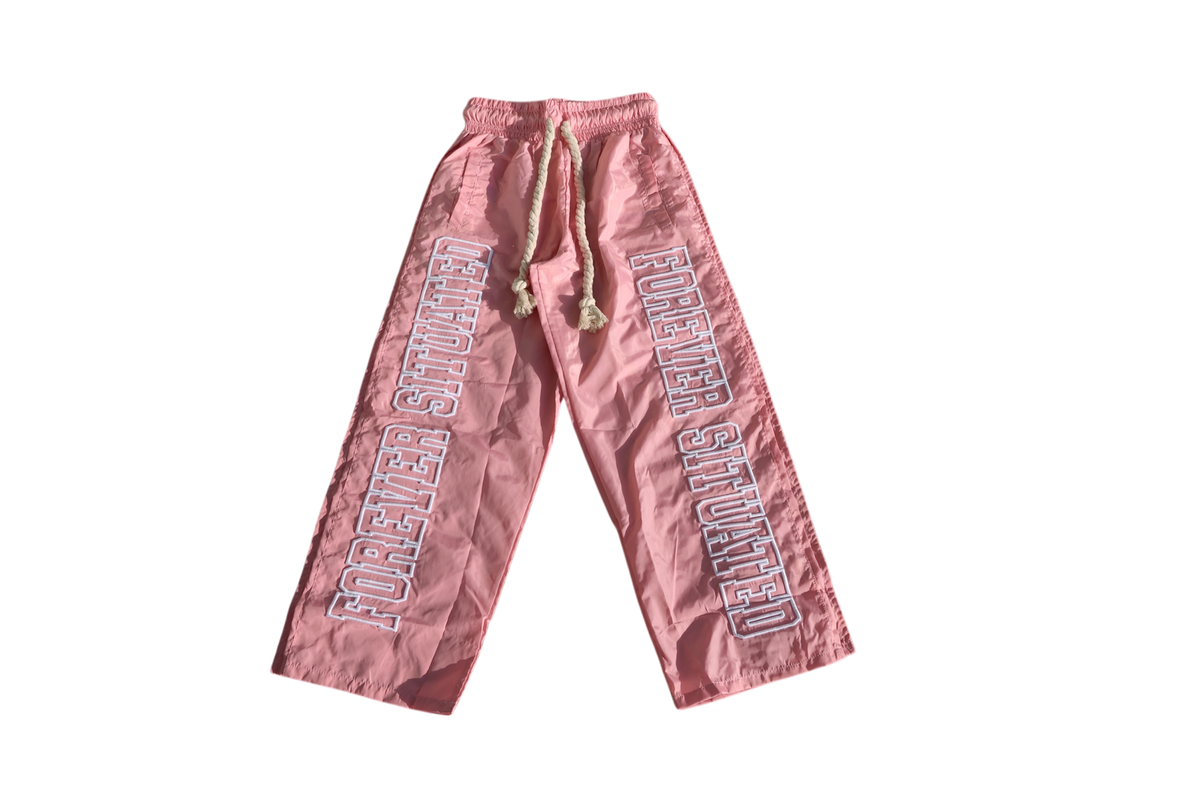FOREVER SITUATED| NYLON TRACK PANTS