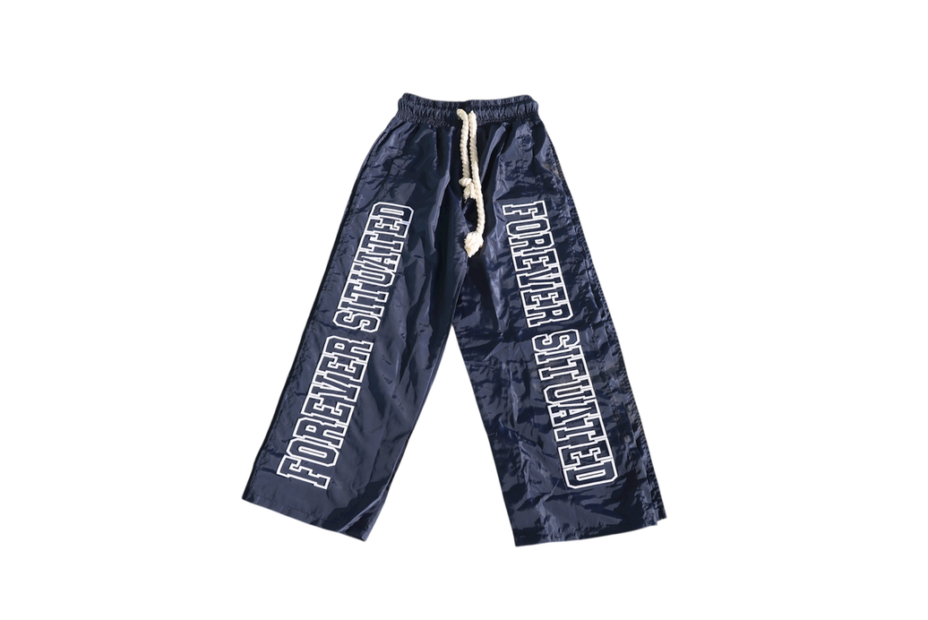 FOREVER SITUATED| NYLON TRACK PANTS NAVY