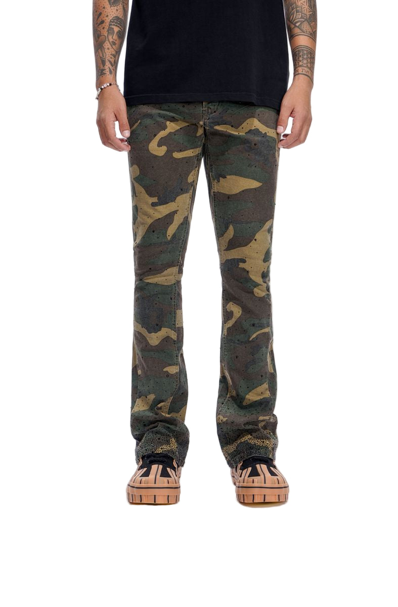 VALABASAS| RECON FOILAGE GREEN STACKED JEANS