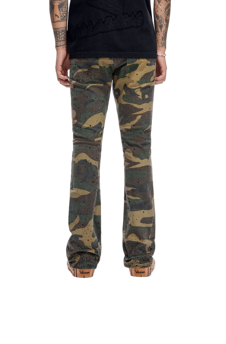 VALABASAS| RECON FOILAGE GREEN STACKED JEANS