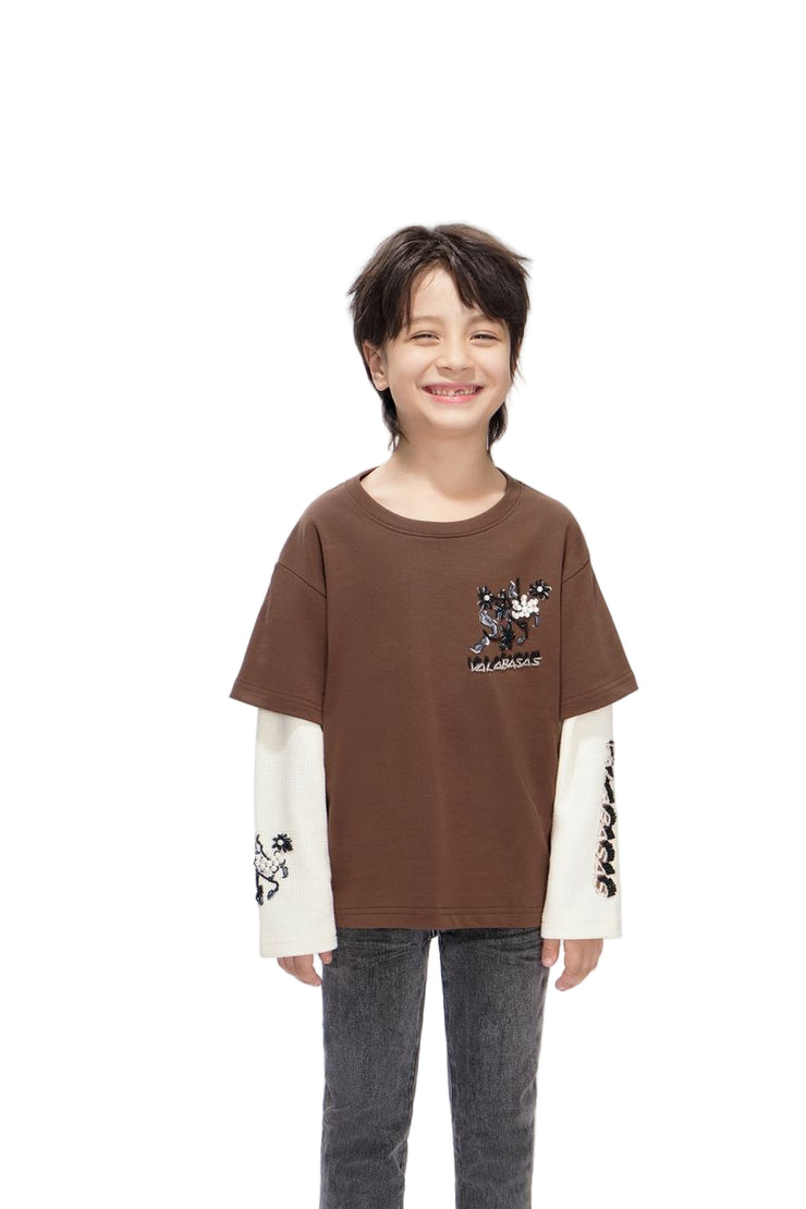 VALABASAS| KIDS INHERITANCE BROWN TEE