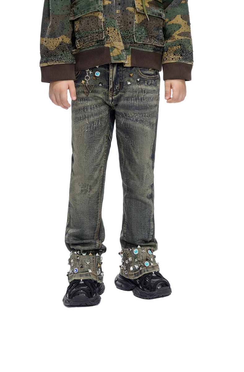 VALABASAS| KIDS ION VINTAGE WASHED STACKED JEANS