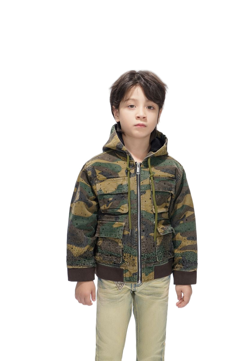VALABASAS| KIDS STALKER FOILAGE GREEN JACKET