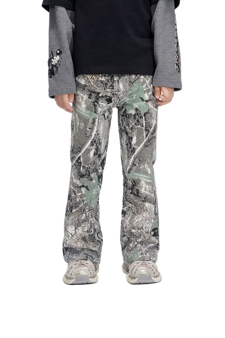 VALABASAS| KIDS RECON GREY FEST STACKED JEANS