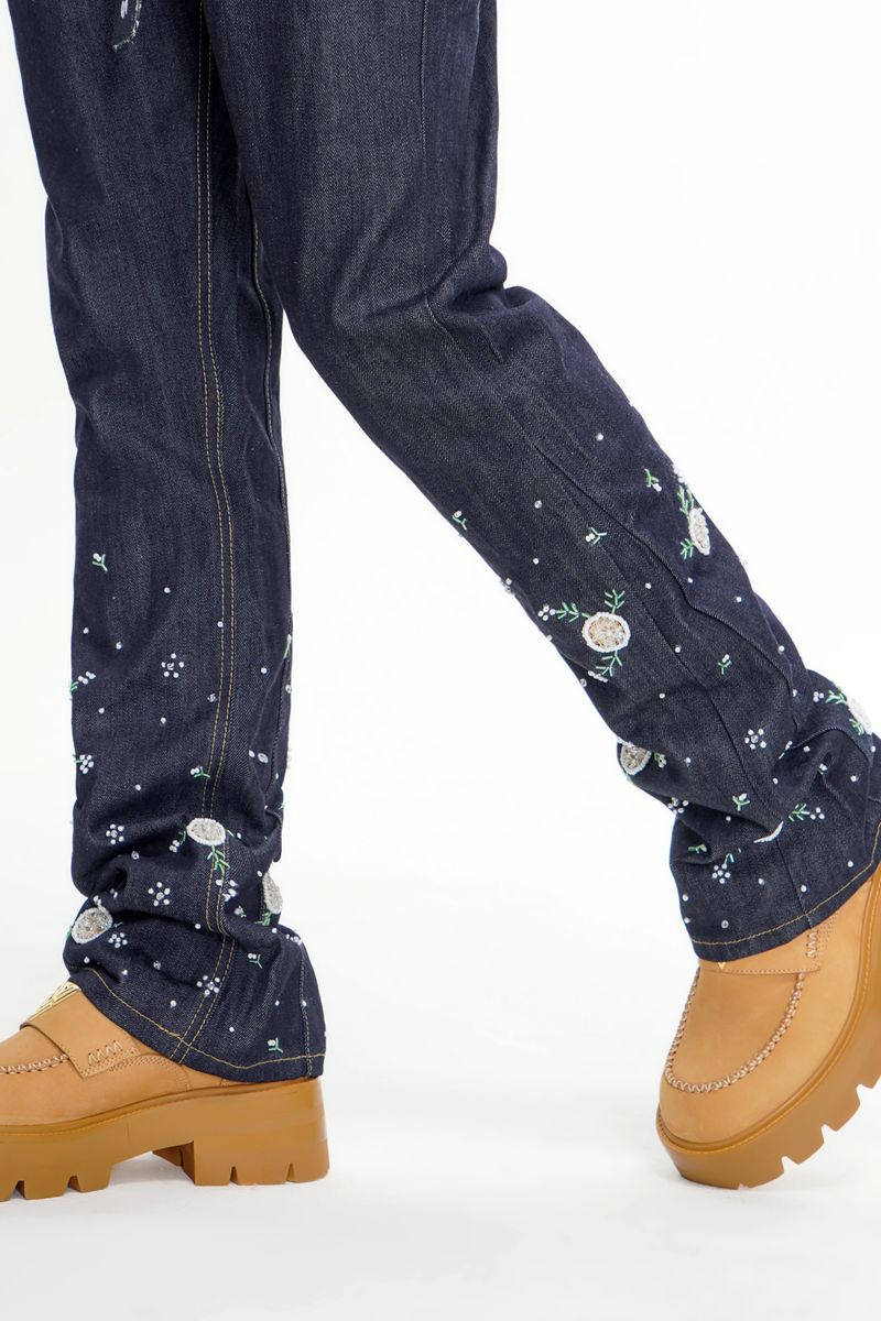 VALABASAS| DANDELION DENIM BLUE STACKED JEAN