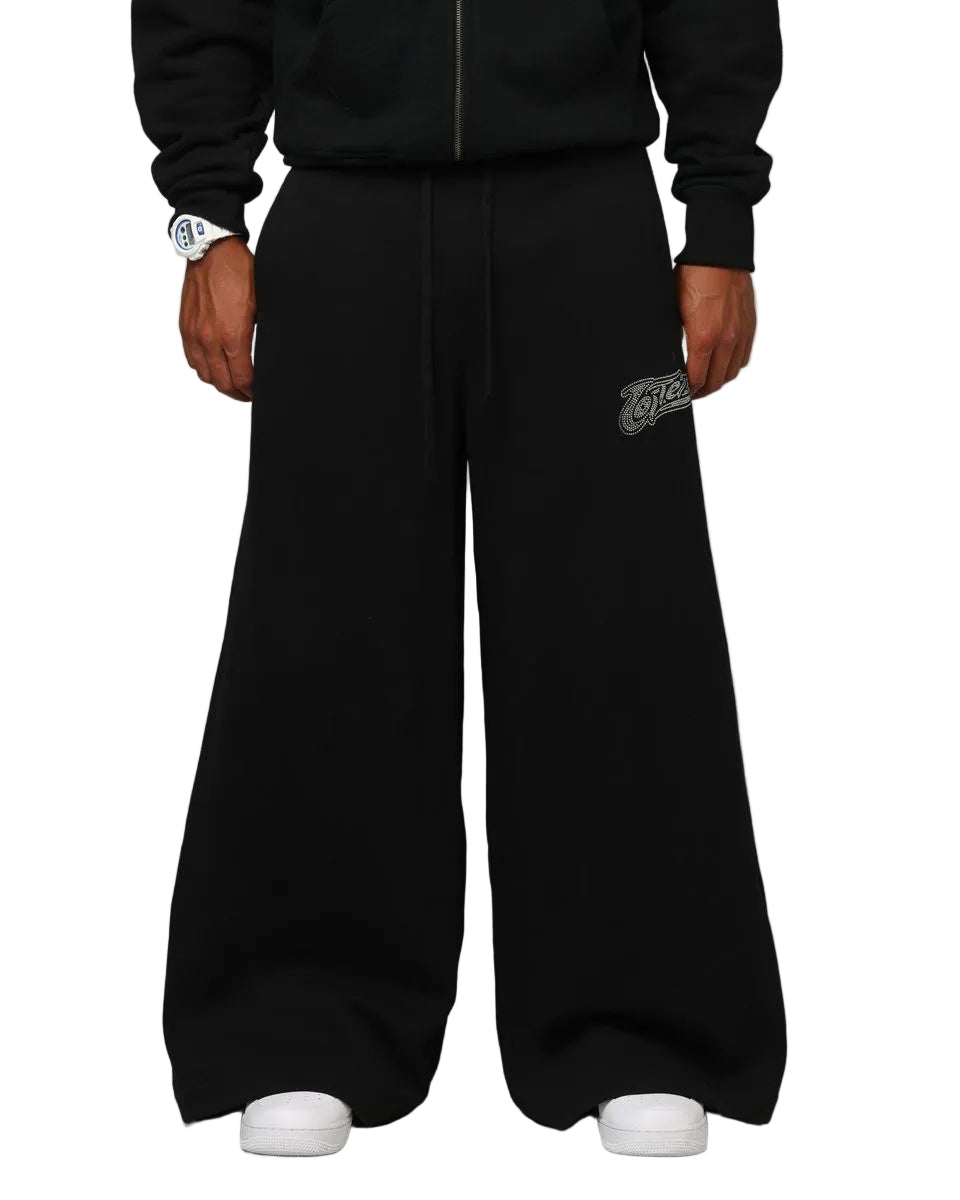 LOITER| SILICONE ULTRA WIDE SWEATPANTS BLACK