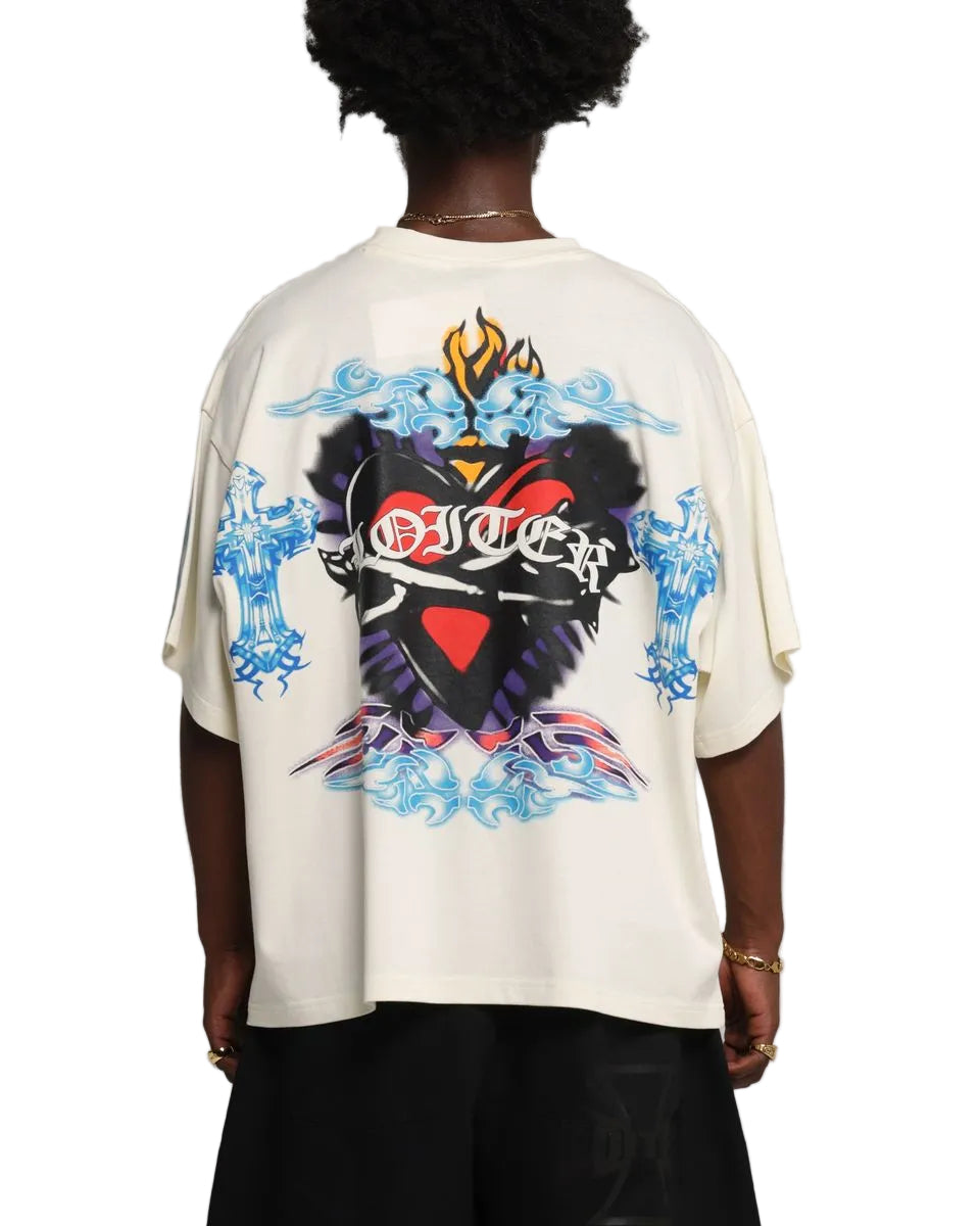 LOITER| HEARTS TEE OFF WHITE