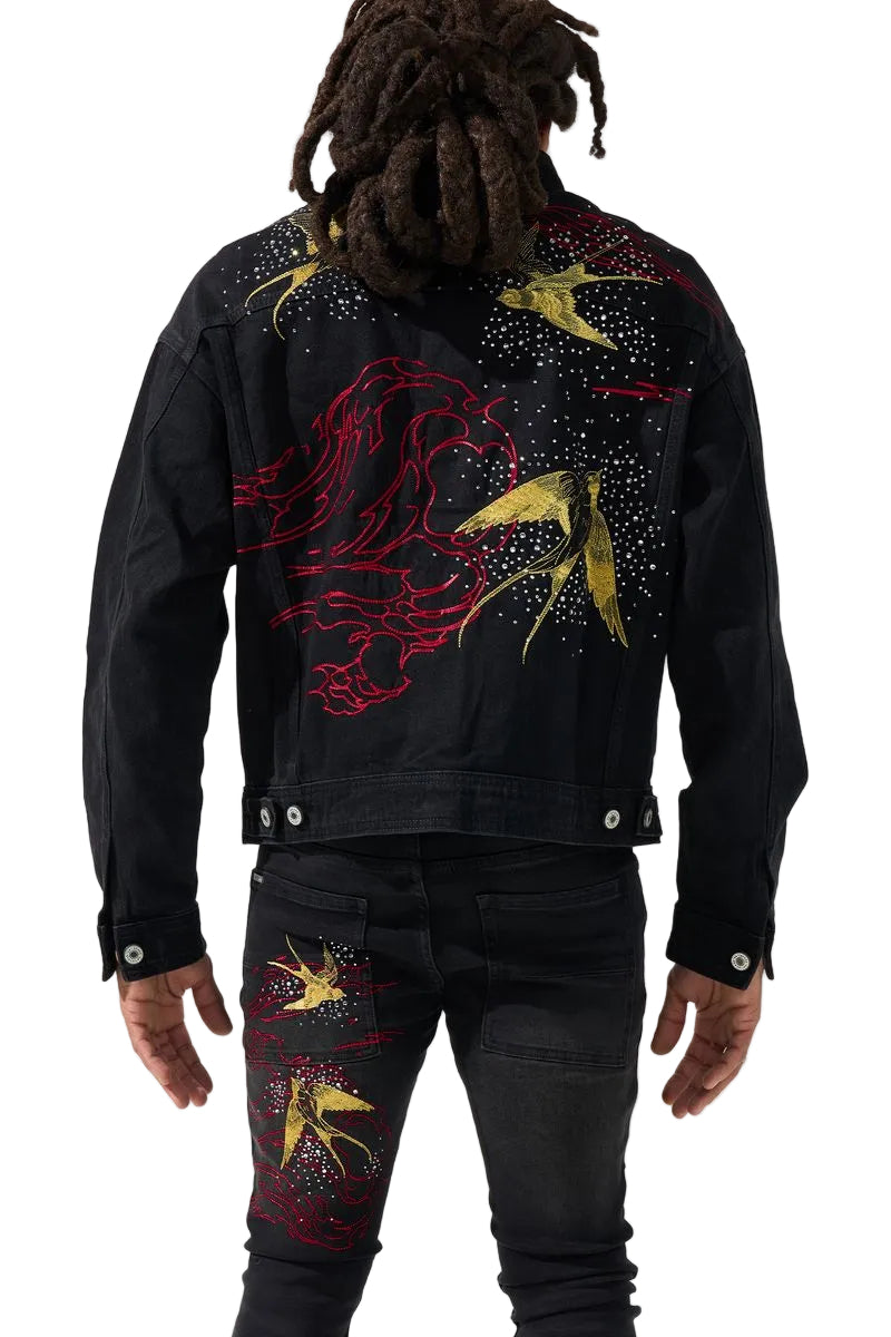 SERENEDE| CHORUS OF WINGS DENIM JACKET