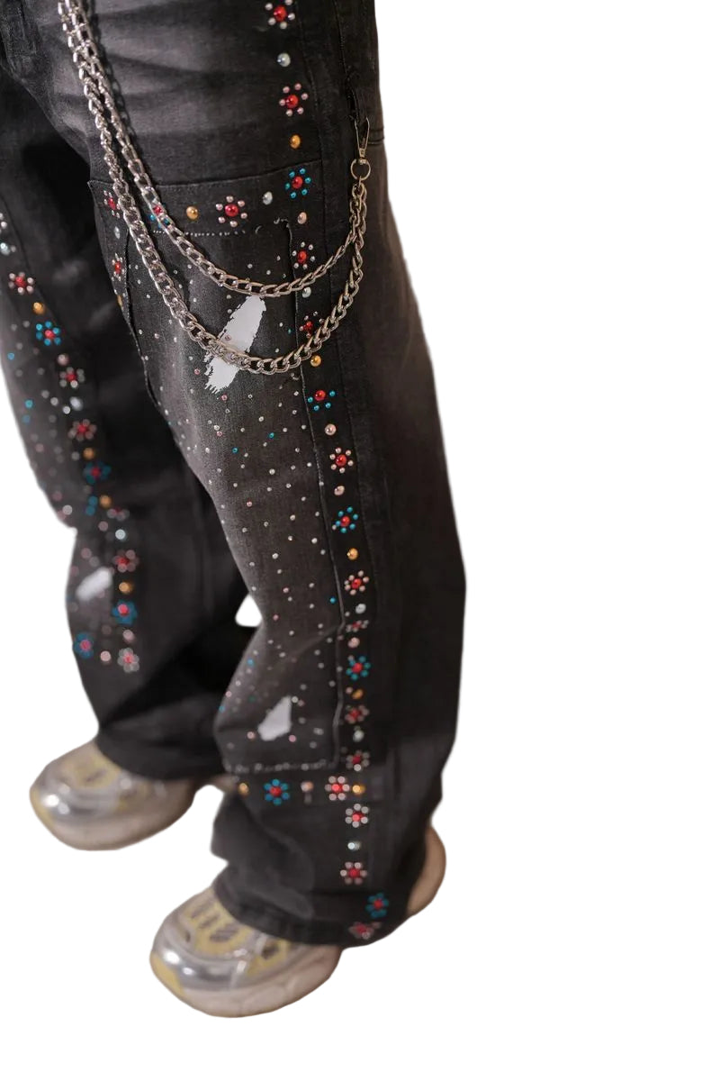 ELITE| MARDI GRAS EMBELLISHED DENIM