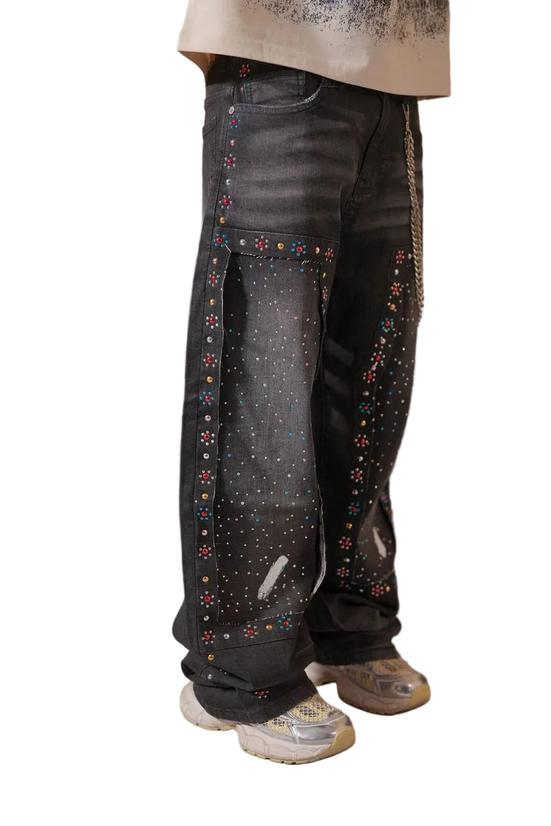 ELITE| MARDI GRAS EMBELLISHED DENIM