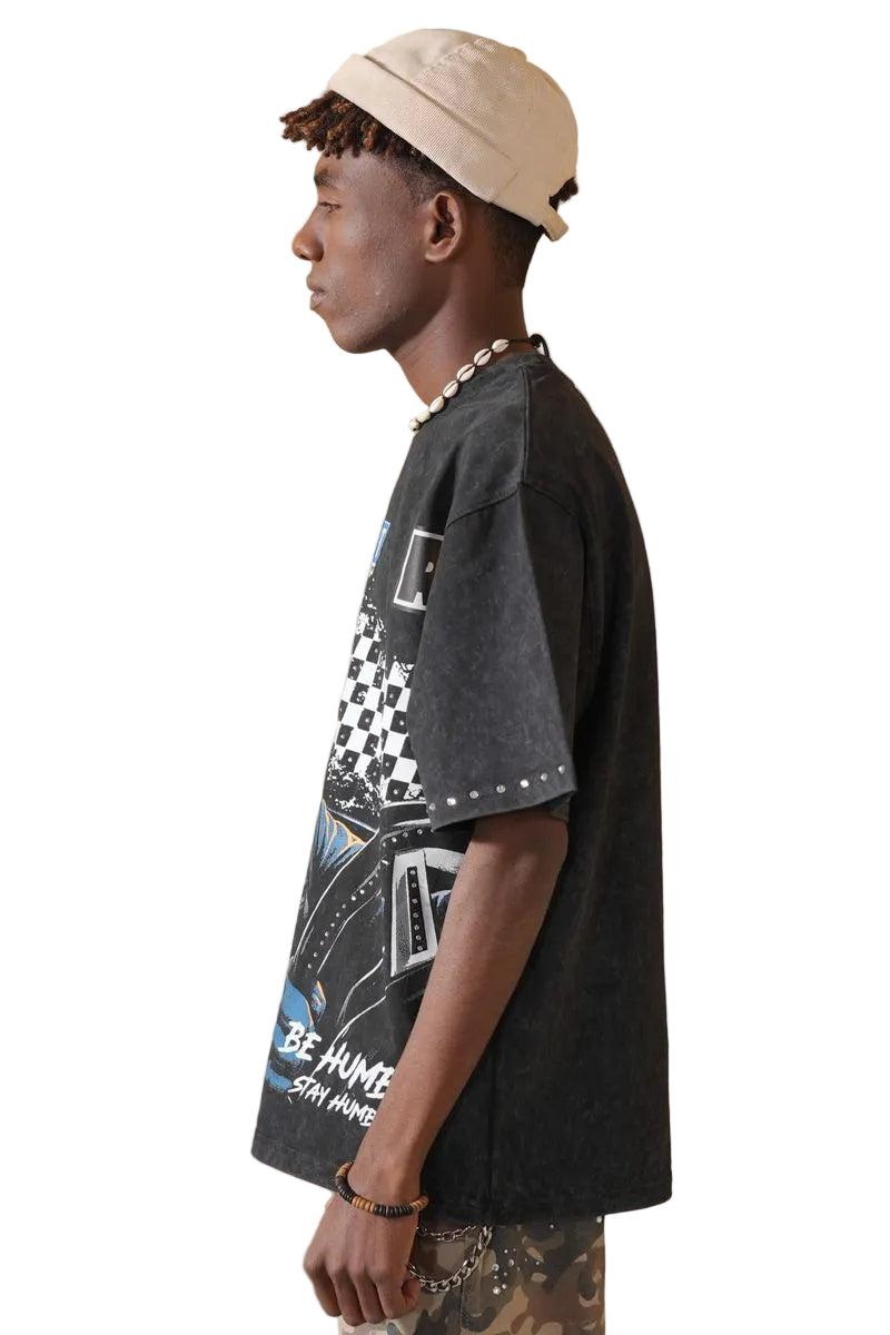 ELITE| FAST WASHED HEAVY EMBELLISHED TEE