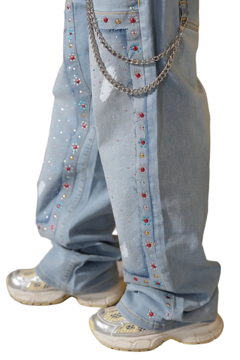 ELITE| MARDI GRAS EMBELLISHED DENIM