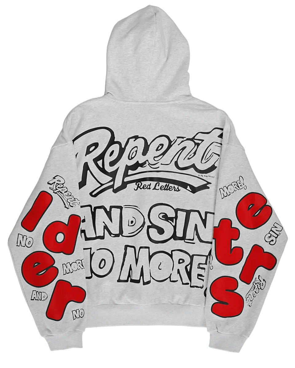 RED LETTERS| NO MORE SIN SCATTERED HOODIE