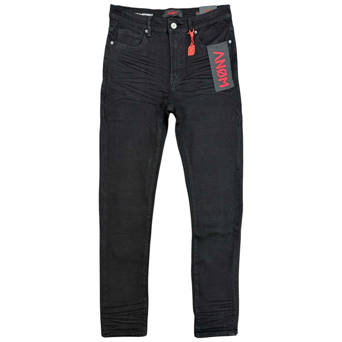 ANOM| 360 SKINNY JET BLACK JEANS