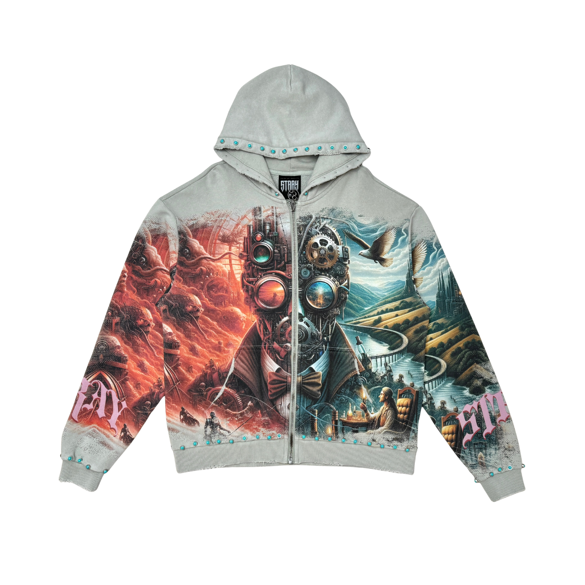 STRAY| DUAL REALMS ZIP UP HOODIE
