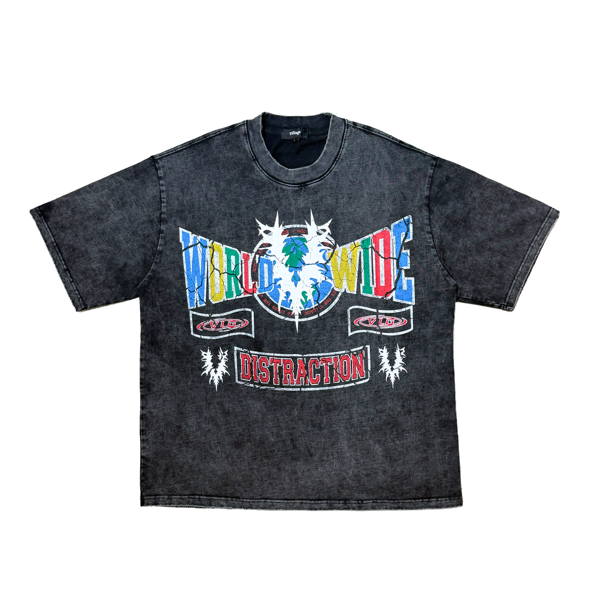 VTILTED|WORLDWIDE DISTRACTION TEE BLACK