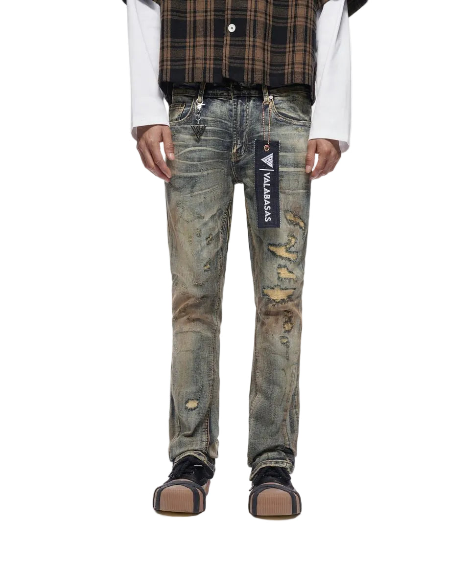VALABASAS| STATIC STACKED DENIM VINTAGE WASH