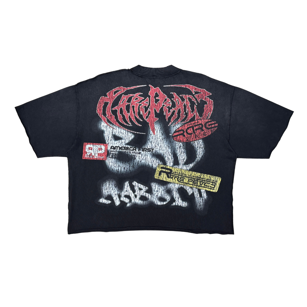 RARE PEACE| STATUE OF LIBERTY WASHED RHINESTONE TEE