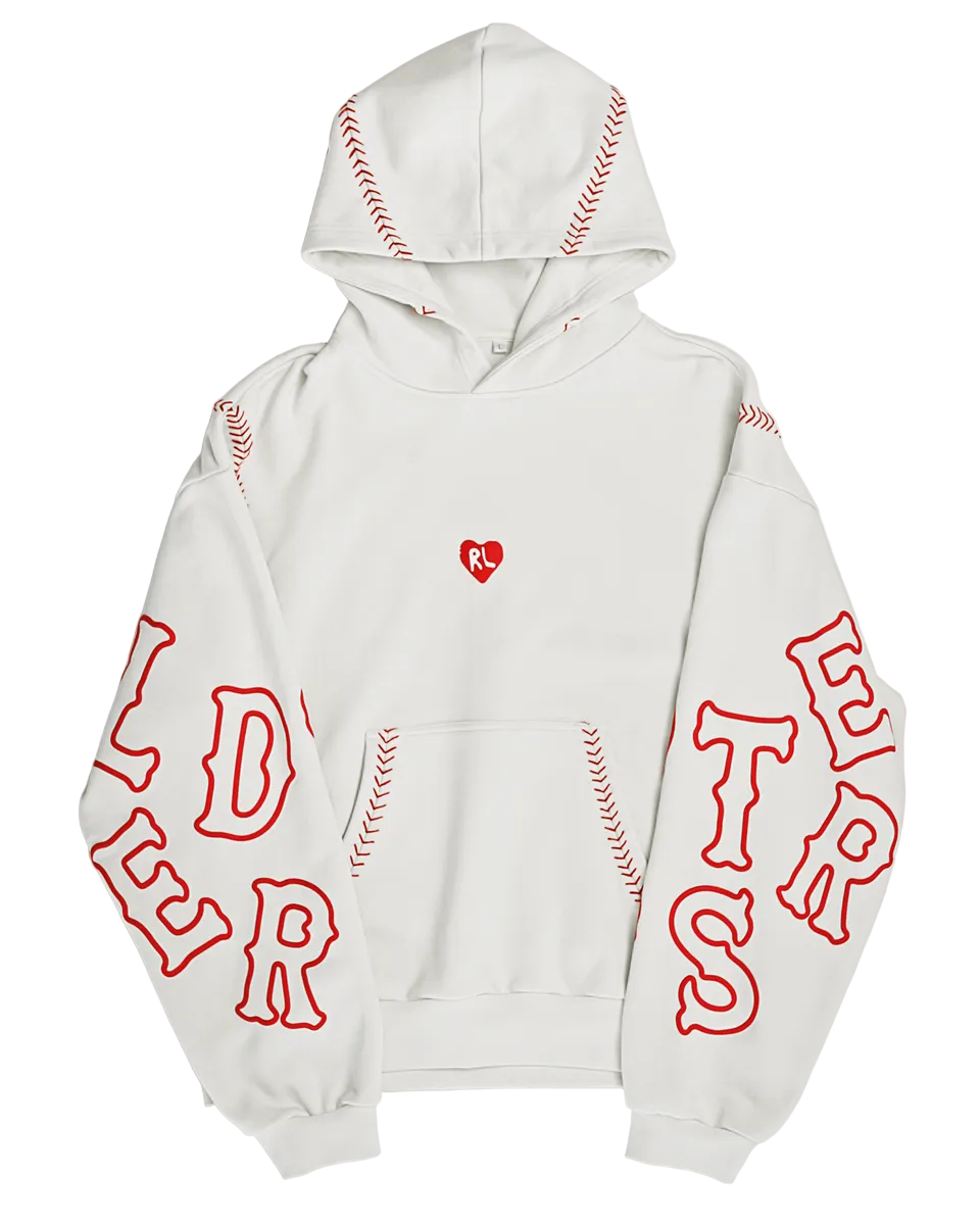 RED LETTERS| RED STITCHES SCATTERED HOODIE