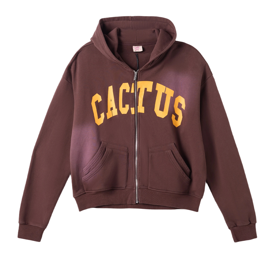 CROOKED CACTUS ZIP HOODIE
