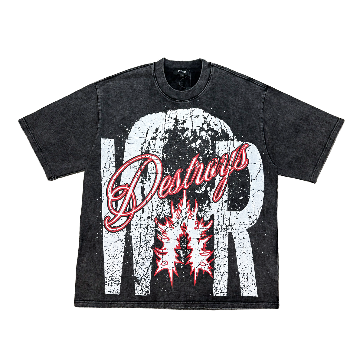 VTILTED|WAR DESTROYS TEE BLACK