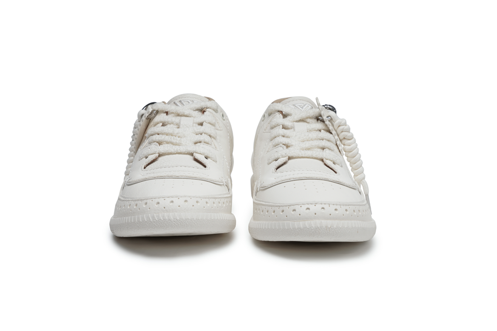 VALABASAS| ABLE LEATHER WHITE SNEAKERS