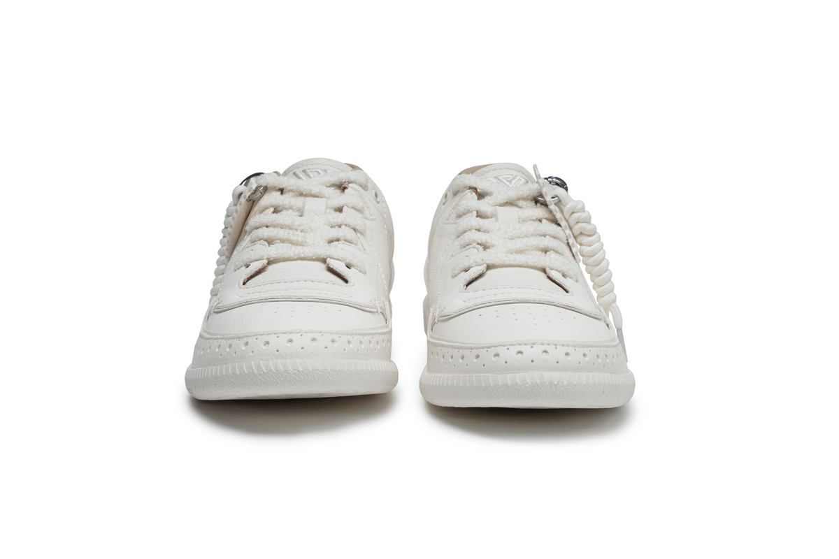 VALABASAS| ABLE LEATHER WHITE SNEAKERS