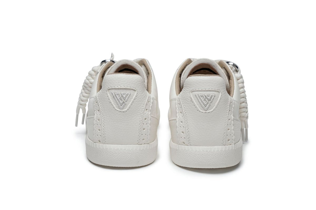 VALABASAS| ABLE LEATHER WHITE SNEAKERS