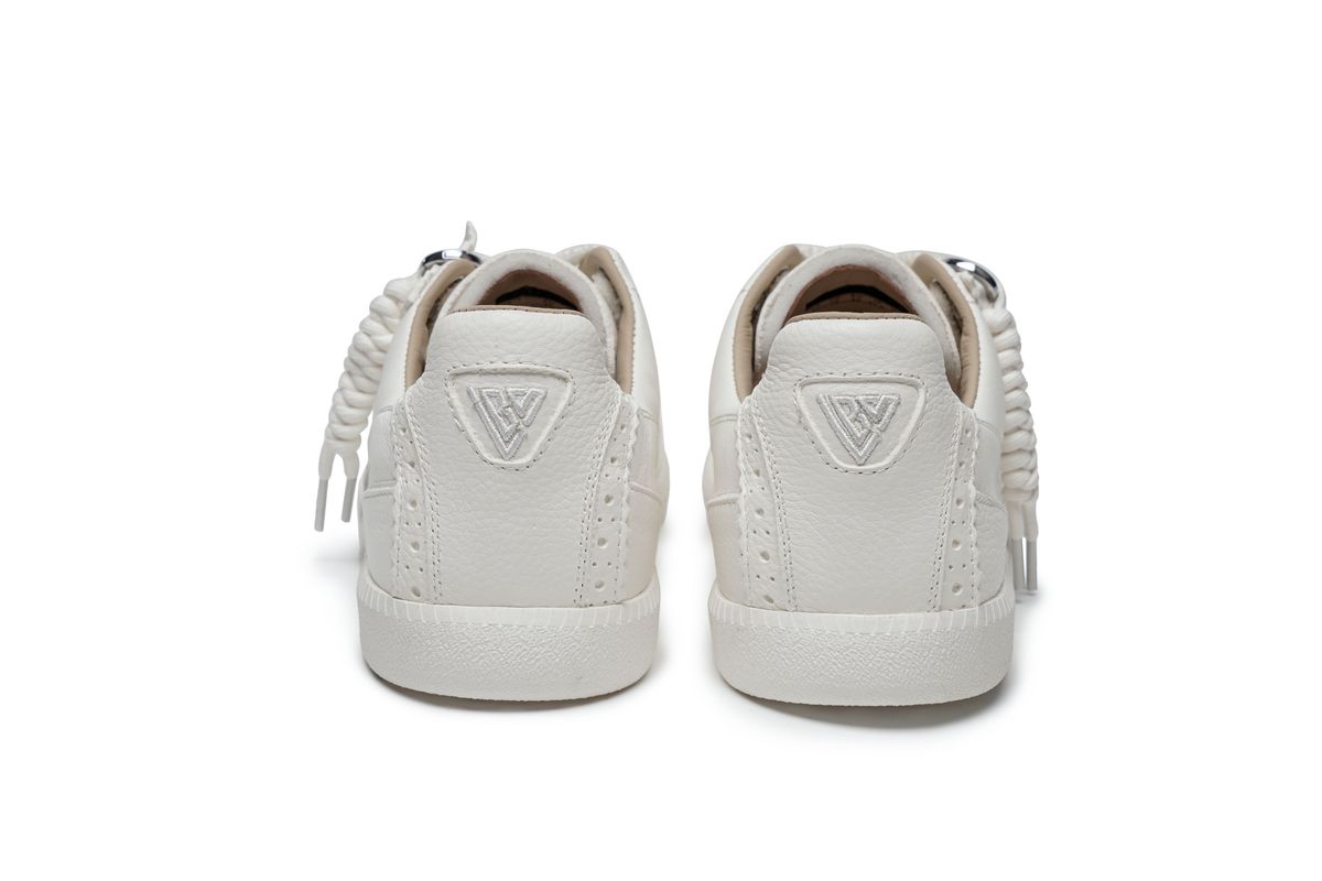VALABASAS| ABLE LEATHER WHITE SNEAKERS