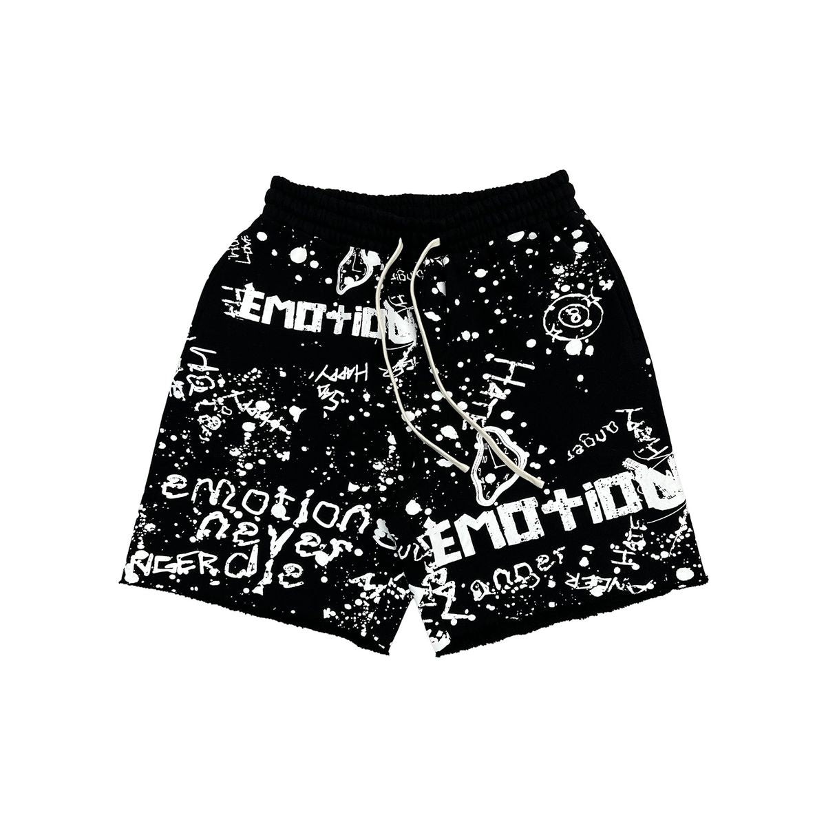 MIXED EMOTION| GRAFFITI BLACK SHORTS