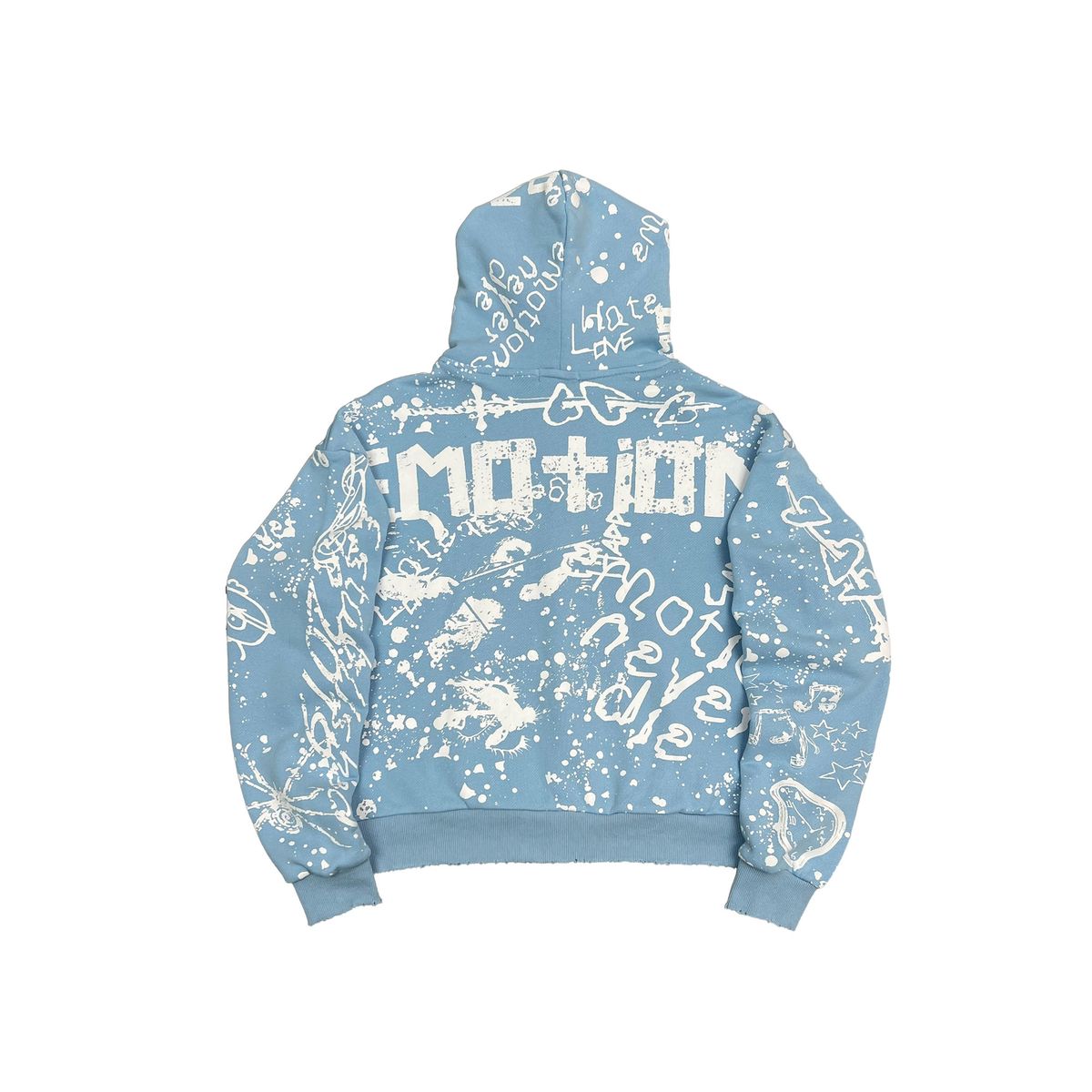 MIXED EMOTION| GRAFFITI BLUE HOODIE