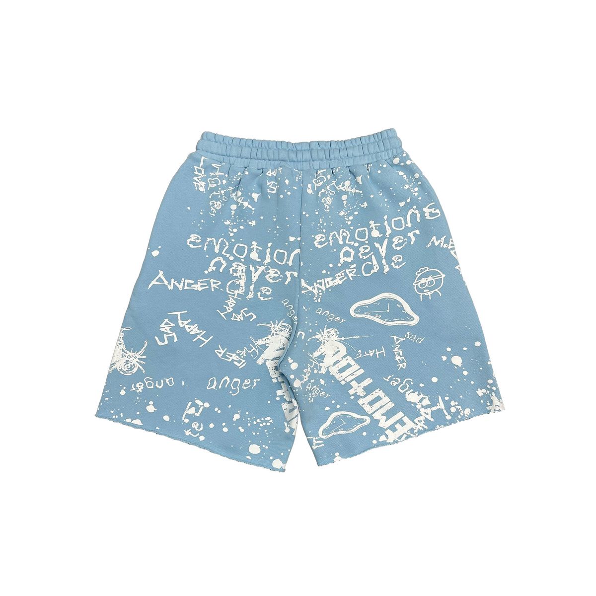 MIXED EMOTION| GRAFFITI BLUE SHORTS