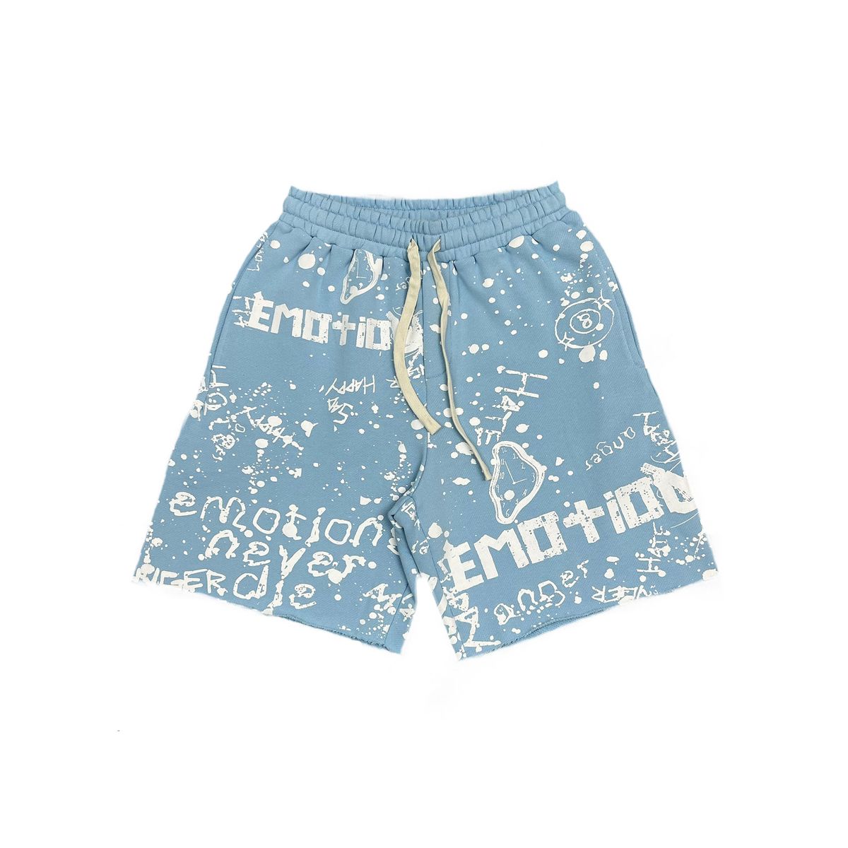 MIXED EMOTION| GRAFFITI BLUE SHORTS
