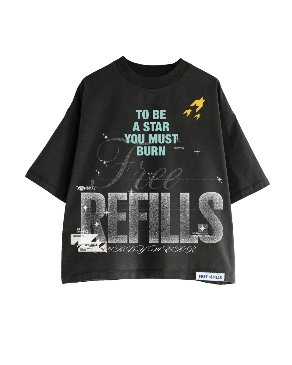 STARBURN TEE BLACK
