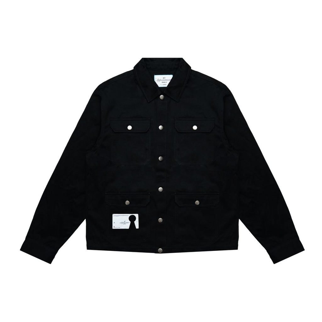 BY APPT ONLY | SOREN JACKET - BLACK, front flat lay