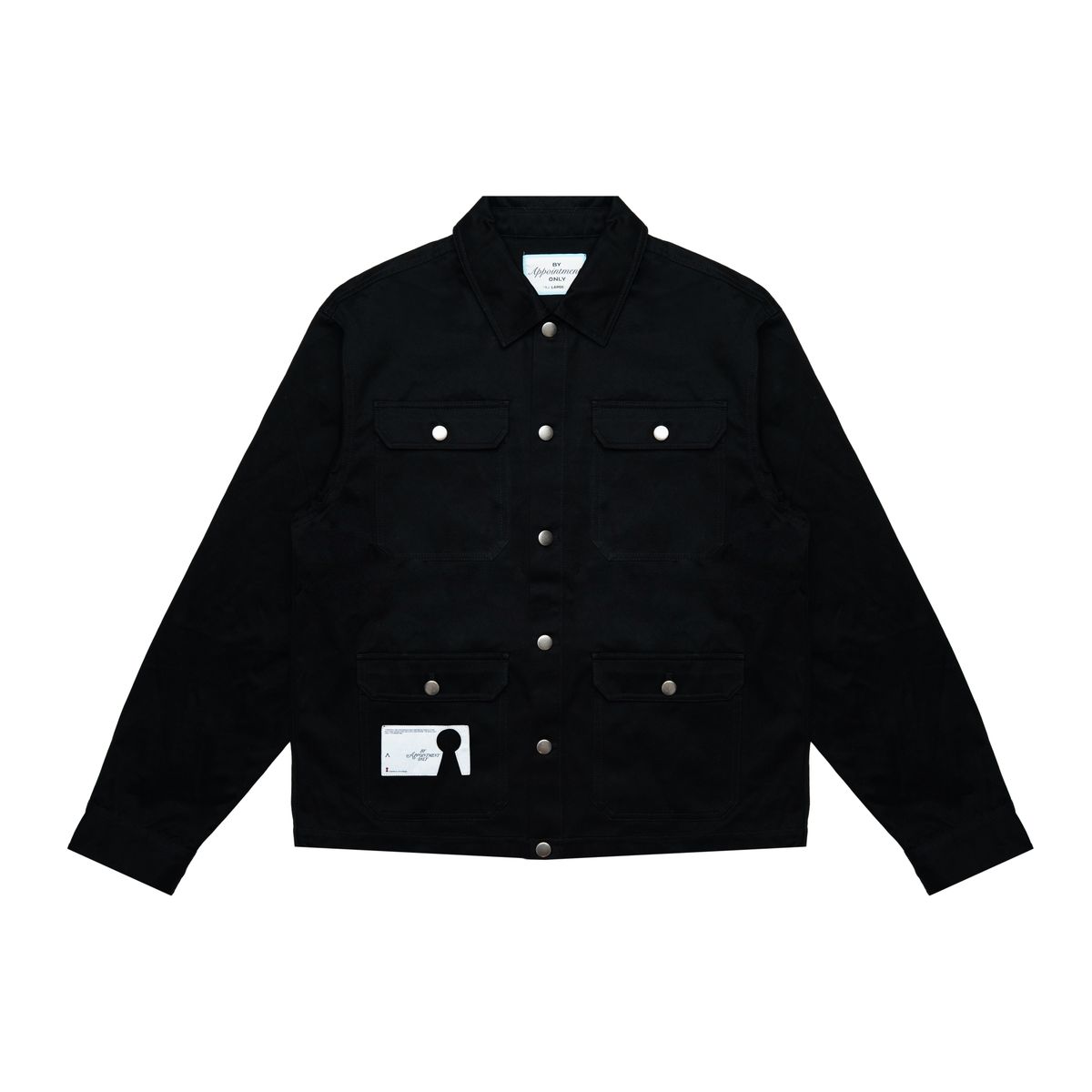 BY APPT ONLY | SOREN JACKET - BLACK, front flat lay