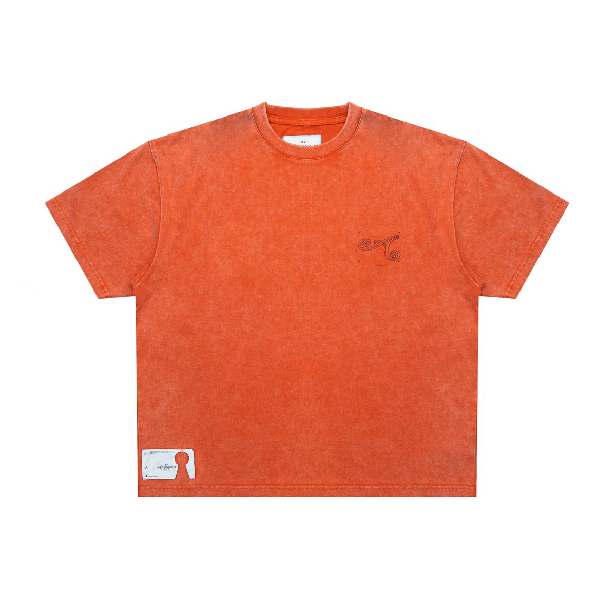 BY APPT ONLY | SPATIAL AWARENESS TEE - VINTAGE ORANGE, front flat lay