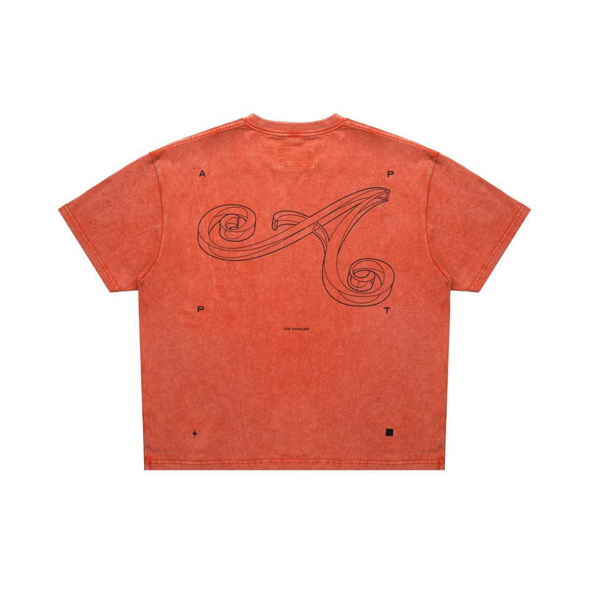 BY APPT ONLY | SPATIAL AWARENESS TEE - VINTAGE ORANGE, back flat lay