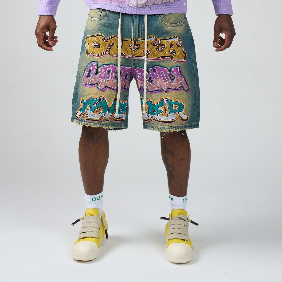 DUAA| WALL BLUE DENIM SHORT