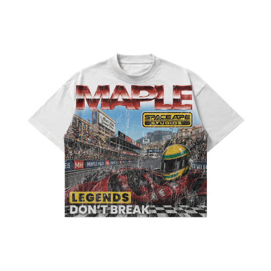 Space Ape F1 Champion T-Shirt in White, original front flat lay