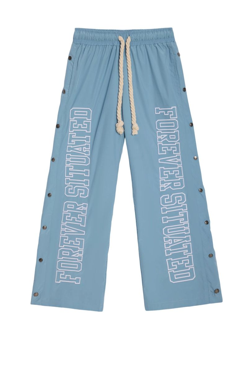 NYLON TRACK PANTS BABY BLUE