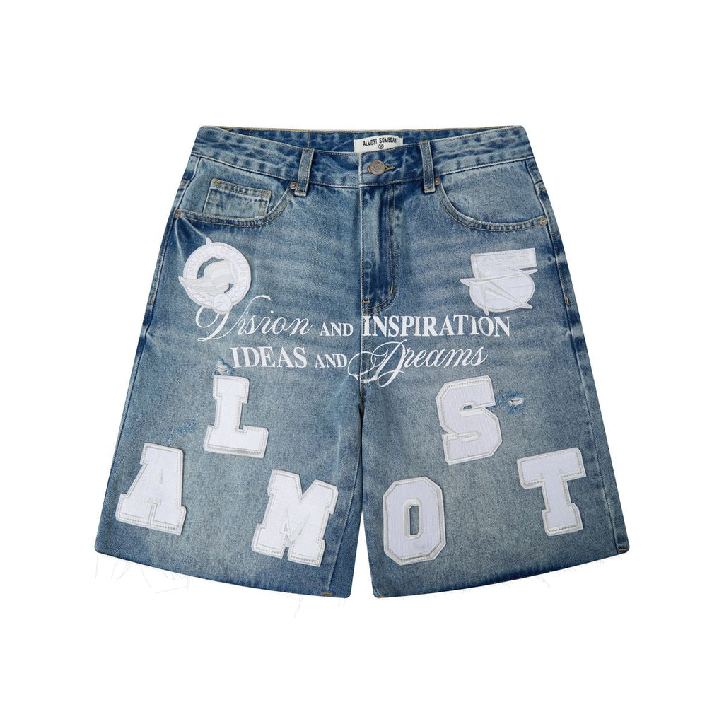 LETTERMAN DENIM JORT