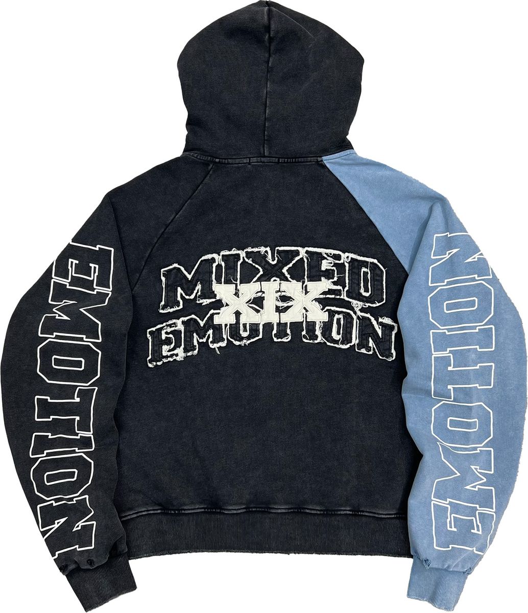 BLUE SPLIT DECISION HOODIE