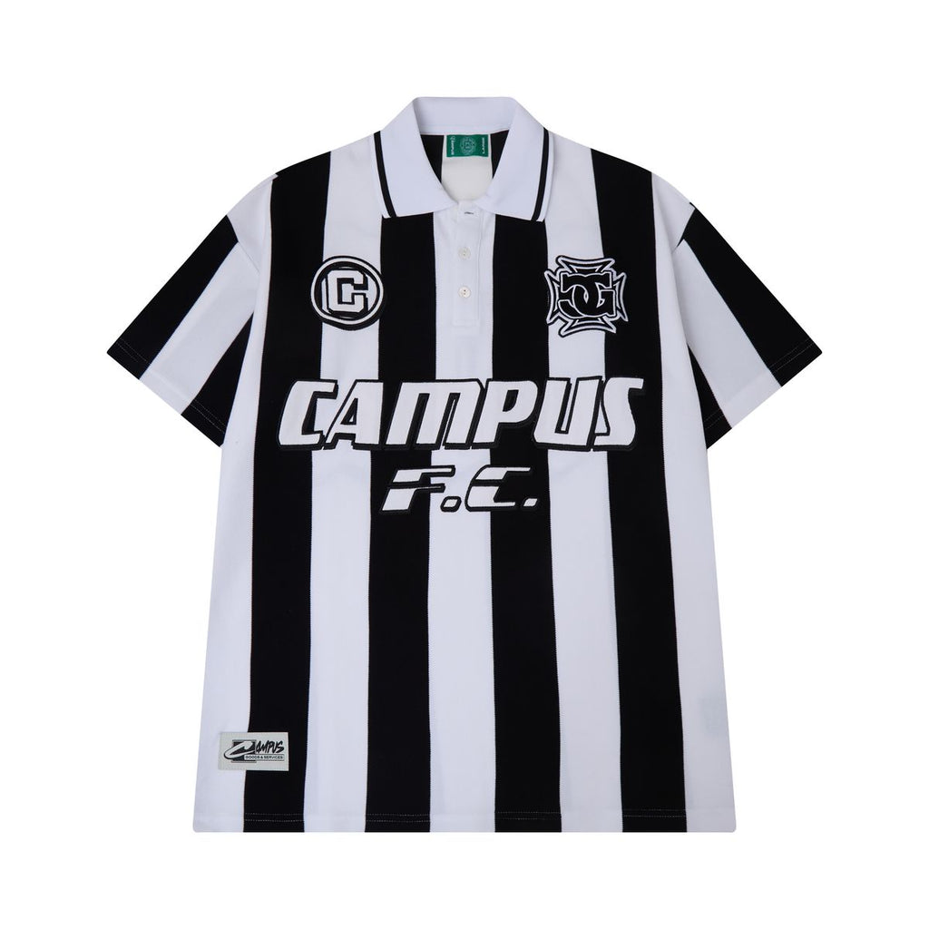 STRIPED SS POLO TEE| BLACK\WHITE