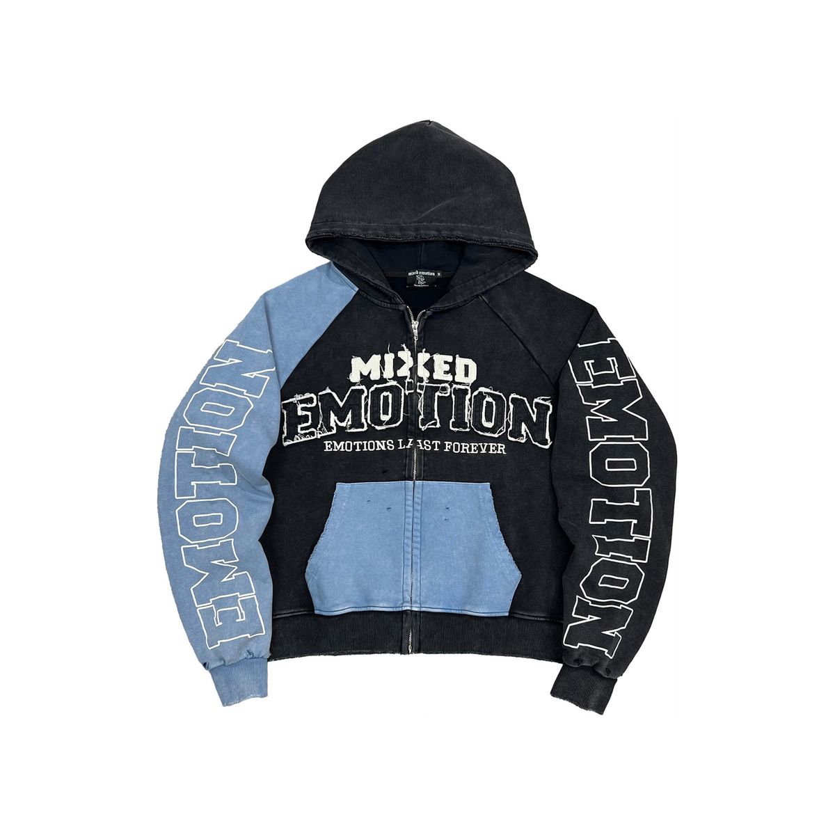 BLUE SPLIT DECISION HOODIE