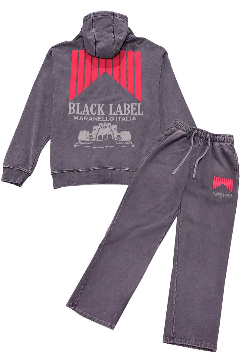 BLACK LABEL BLACK GARMENT DYE JOGGER SET