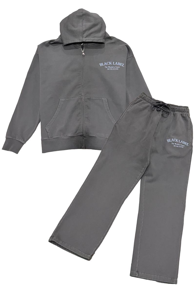 BLACK LABEL CHARCOAL JOGGER SET