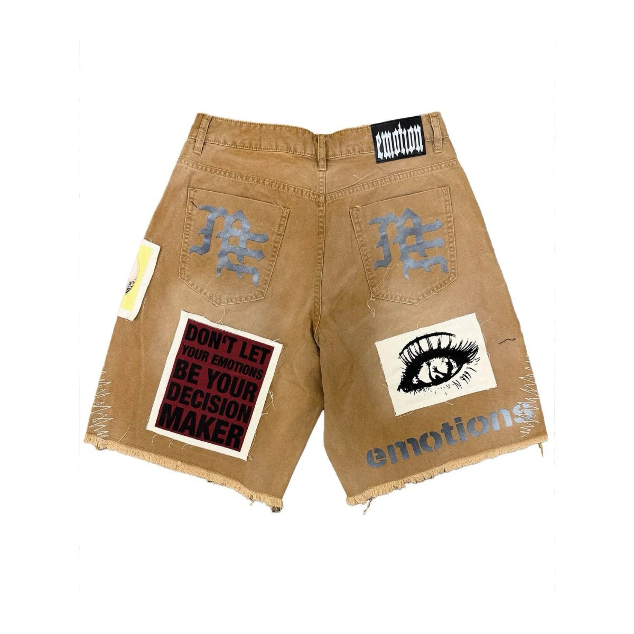 MIXED EMOTION| BROWN CHAOS CARPENTER SHORTS